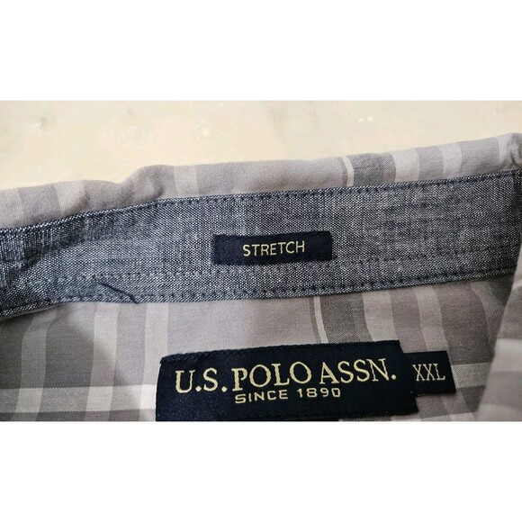 U.S. Polo Assn Men's Stretch Button Down Casual Long Sleeve Plaid Shirt Size XXL - Picture 7 of 11